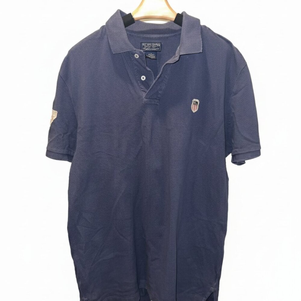 Vintage 1990s Polo Ralph Lauren Blue 67 Collared Shirt
